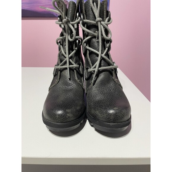 Sorel Boots 5.5 Gray Joan of Arctic Wedge II Ankle Leather Granola Girl Outdoor - Picture 3 of 11